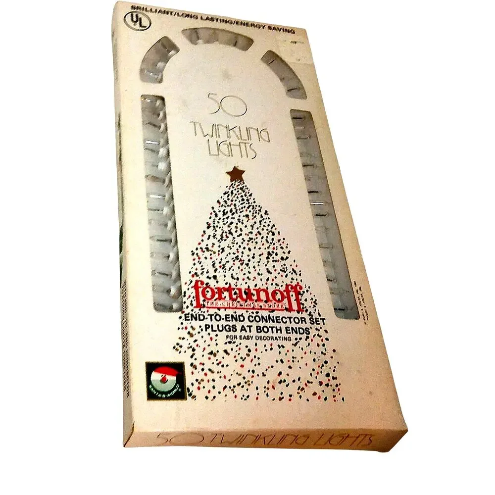 Vintage 1981 Fortunoff Kurt Adler Christmas Tree 50 Twinkling Lights New